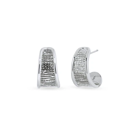 Pendientes Vidal&Vidal Horizonte Semiluna Baño Plata X28310