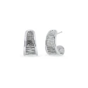 Pendientes Vidal&Vidal Horizonte Semiluna Baño Plata X28310