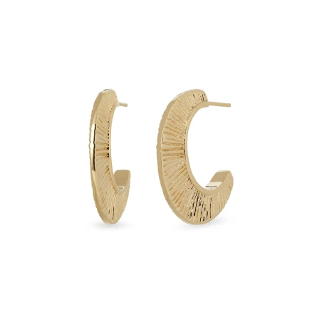 Pendientes Vidal&Vidal Horizonte Semiluna Baño Oro X48448