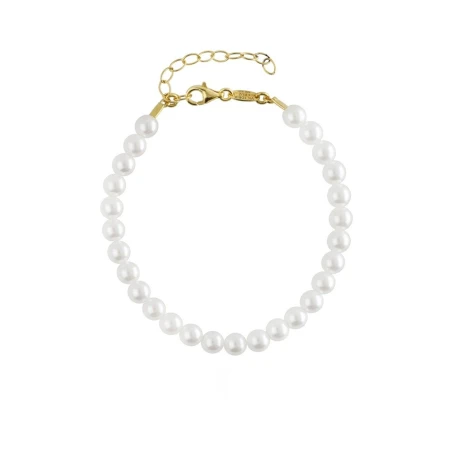 Pulsera Victoria Cruz Aurore Plata Baño Oro y Perlas A5105-00DP