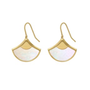 Pendientes Cortos Victoria Cruz Mum´s Break Abanico Plata...