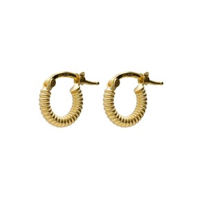 Pendientes Aros Victoria Cruz Solene Plata Baño Oro A5743-DT