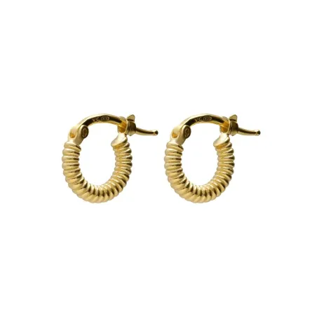 Pendientes Aros Victoria Cruz Solene Plata Baño Oro A5743-DT