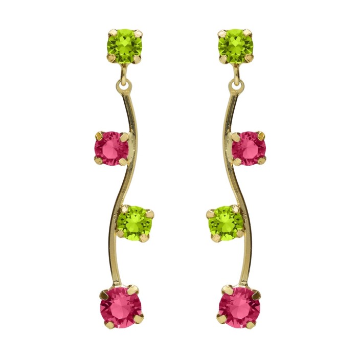 Pendientes Largos Victoria Cruz Fleur Plata...