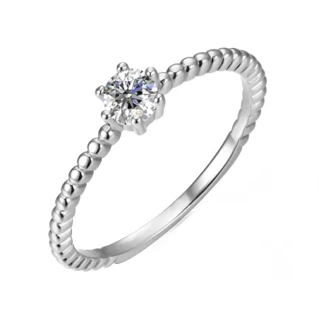 Anillo Brizzling Plata y Moissanite Diamond BMR048