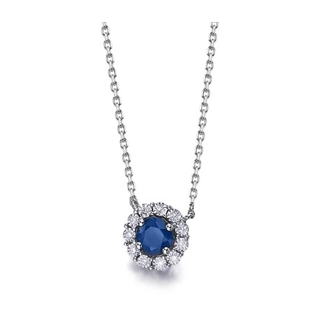Gargantilla Le Carré Oro Blanco, Zafiro y Diamantes GD137ZA.00