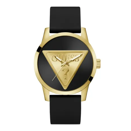 Reloj Guess Badge Negro y Dorado Analógico Hombre GW0781G4