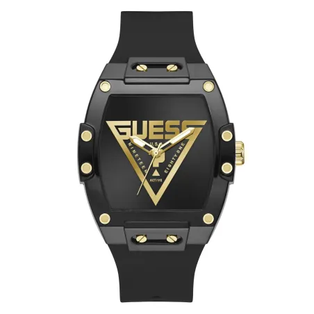 Reloj Guess Phoenix Hombre Acero Inoxidable  y Caucho Negro Analógico GW1072G2