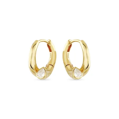 Pendientes Guess Comet Aro Acero Baño Oro y Cristal JSBE05034JWYGT-U