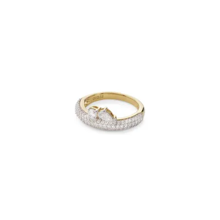 Anillo Guess Nuances Acero Baño Oro y Cristales Blancos JSBR04505JWYG52