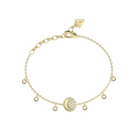 Pulsera Guess Aurora Acero Baño Oro y Cristales Blancos...