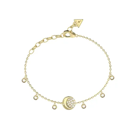 Pulsera Guess Aurora Acero Baño Oro y Cristales Blancos JUBB06239JWYGS