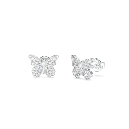 Pendientes Guess Borboleta Mariposa Acero y Cristales Blancos JUBE06127JWRHT-U