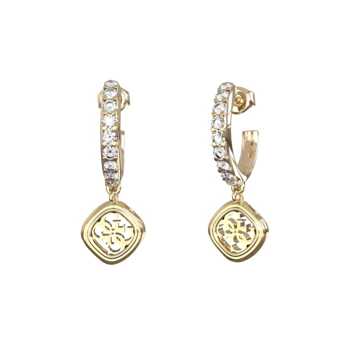 Pendientes Guess Jaipur Splendor Acero Baño Oro...