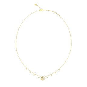 Collar Guess Aurora Acero Baño Oro y Cristales Blancos...