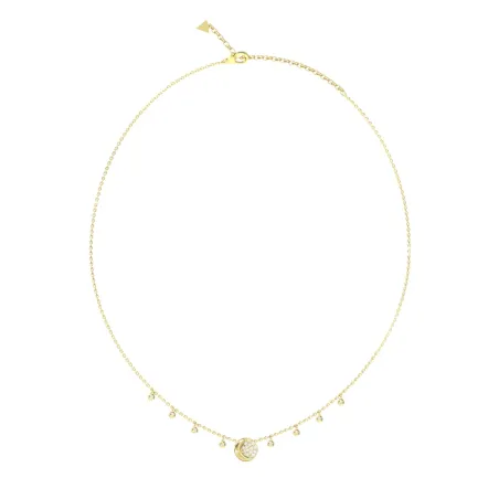 Collar Guess Aurora Acero Baño Oro y Cristales Blancos JUBN06238JWYGT-U