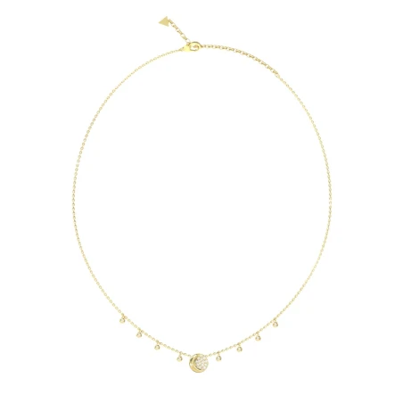 Collar Guess Aurora Acero Baño Oro y Cristales Blancos JUBN06238JWYGT-U