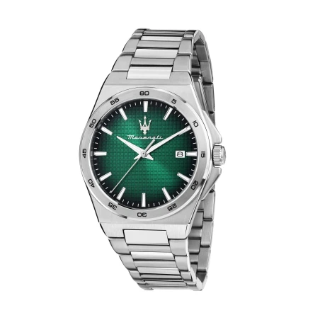 Reloj Maserati Velocitá Slim Plateado y Verde Analógico Hombre R8853153003