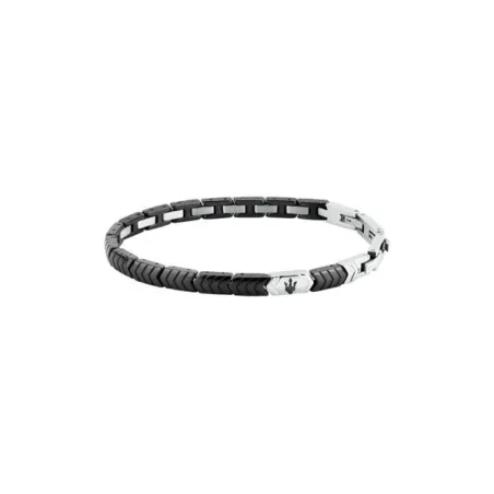 Pulsera Maserati Ceramic Acero y Cerámico Negro Hombre JM226ATZ86