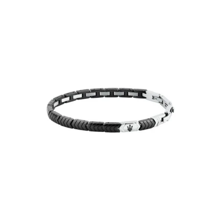 Pulsera Maserati Ceramic Acero y Cerámico Negro Hombre JM226ATZ86