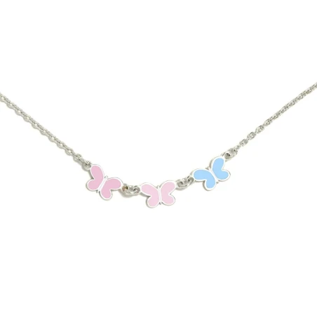 Collar Agatha Ruiz de la Prada Superagatha Plata Baño Rodio y Mariposas Multicolor 415SPA