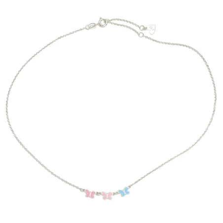 Collar Agatha Ruiz de la Prada Superagatha Plata Baño Rodio y Mariposas Multicolor 415SPA