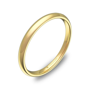 Alianza media caña gruesa 2mm oro amarillo pulido A0120P00AG