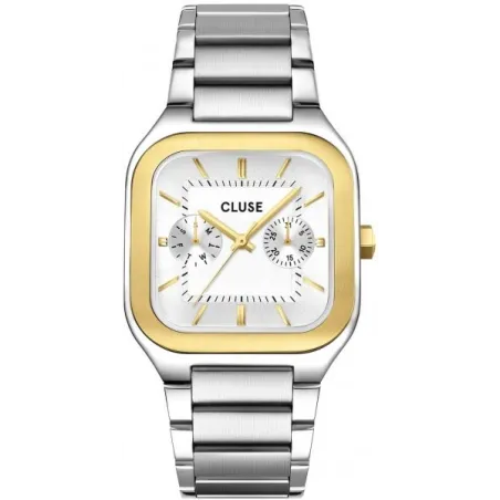 Reloj Cluse Quadrus Plateado y Dorado Multifunción Mujer CW26201