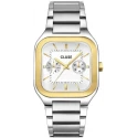 Reloj Cluse Quadrus Plateado y Dorado Multifunción Mujer CW26201