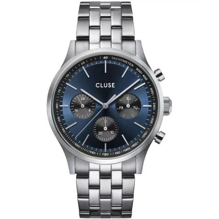 Reloj Cluse Anthéor Plateado y Azul Multifunción Hombre CW21003