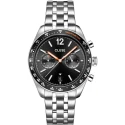 Reloj Cluse Aravis Dual Timer Plateado y Negro Multifunción CW25603 