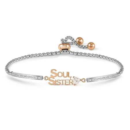 Pulsera Nomination Family Soul Sister Acero Plateado y Rosado 028026/007