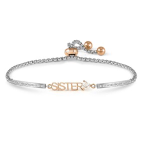 Pulsera Nomination Family Sister Acero Plateado y Rosado...