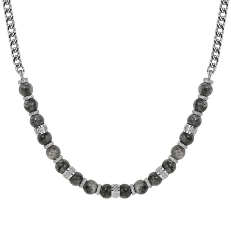 Collar Nomination Manivison Stones Acero y Jaspe Gris 133026/081