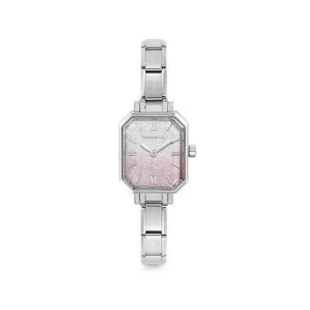 Reloj PARIS con correa en acero RECTANGULAR NEW 076037/034