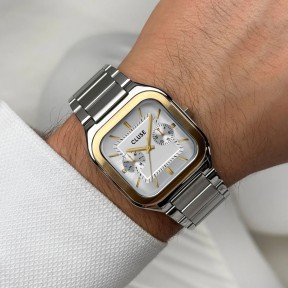 Reloj Cluse Quadrus Plateado y Dorado Multifunción Mujer... 2