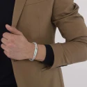 Pulsera Lacoste District Plateada Hombre 2040224