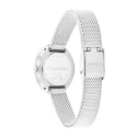 Reloj Calvin Klein Twisted Bezel Plateado y Negro Analógico Mujer 25100151