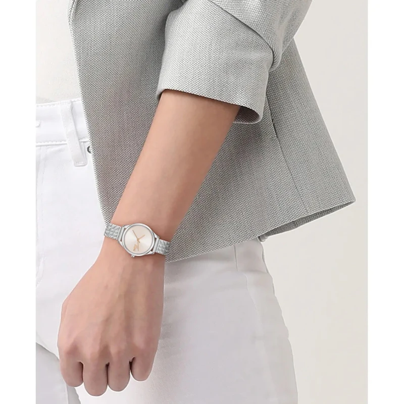 Reloj Lacoste Mini Crocodelle Plateado Analógico Mujer 2001501