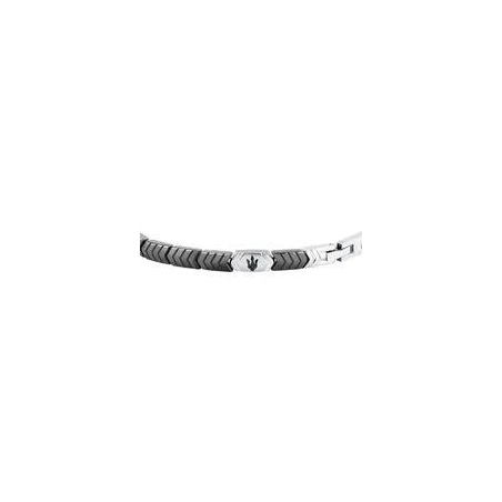 Pulsera Maserati Ceramic Acero y Cerámico Negro Hombre JM226ATZ86