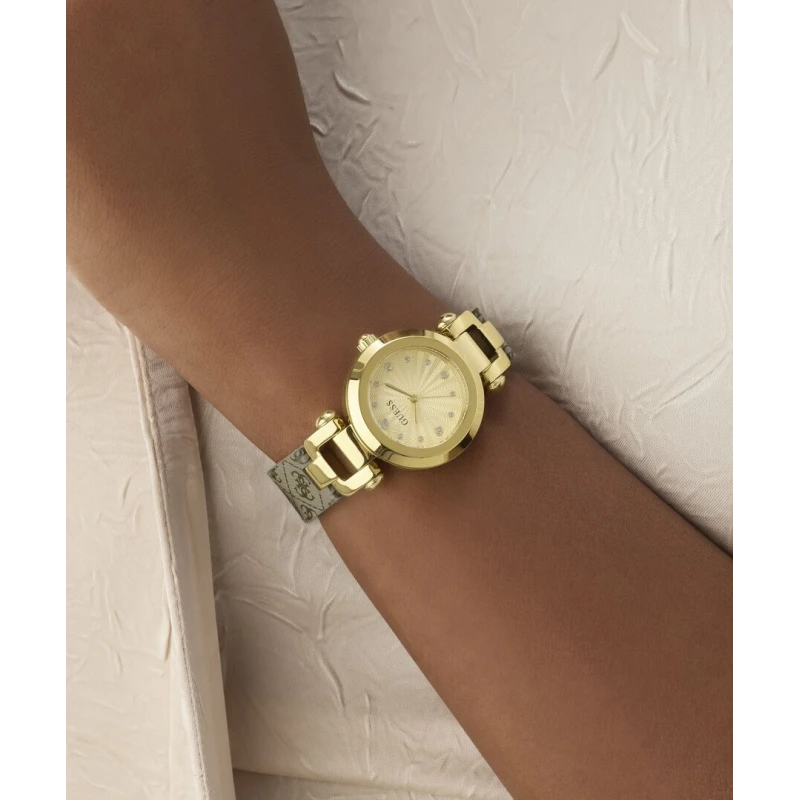 Reloj Guess Ginger Dorado y Marrón Analógico Mujer GW1021L2