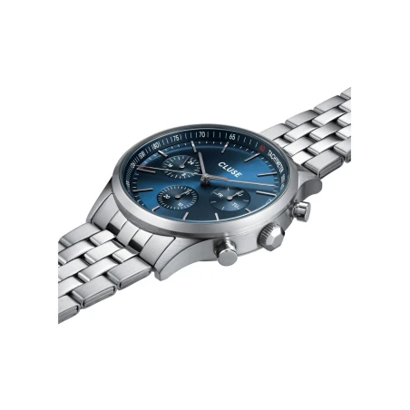 Reloj Cluse Anthéor Plateado y Azul Multifunción Hombre CW21003