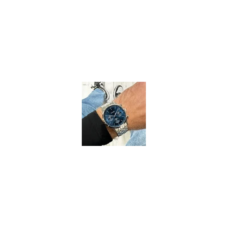Reloj Cluse Anthéor Plateado y Azul Multifunción Hombre CW21003