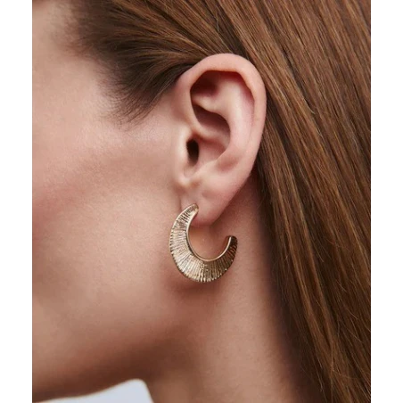 Pendientes Vidal&Vidal Horizonte Semiluna Baño Oro X48448