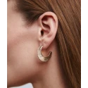 Pendientes Vidal&Vidal Horizonte Semiluna Baño Oro X48448