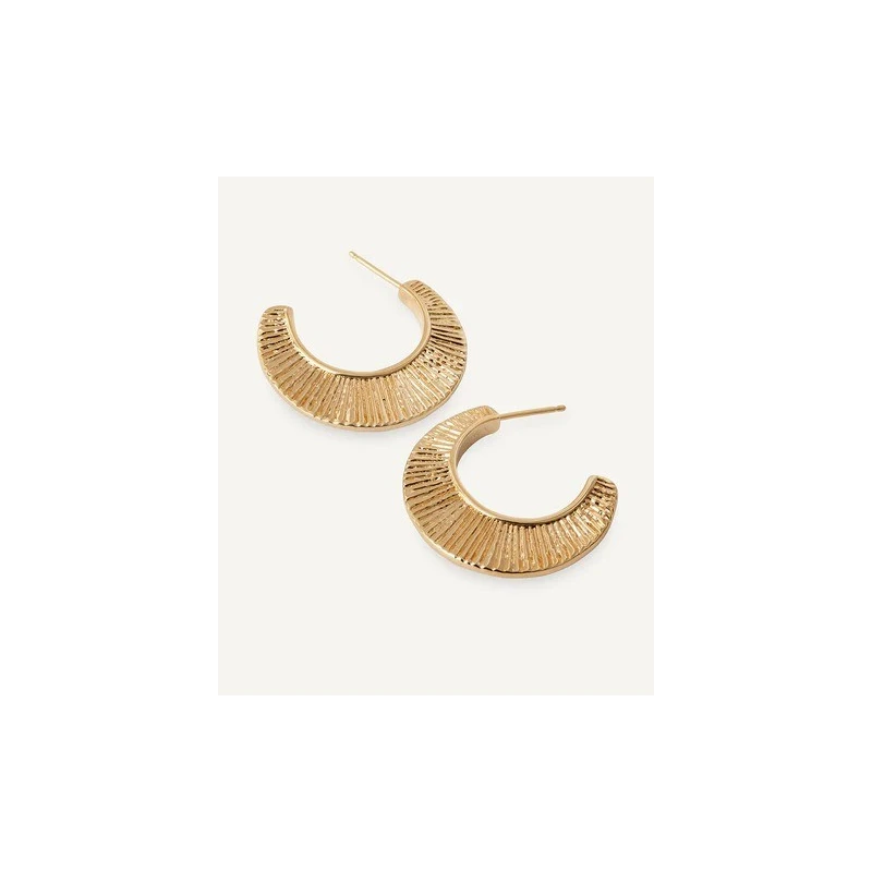 Pendientes Vidal&Vidal Horizonte Semiluna Baño Oro X48448