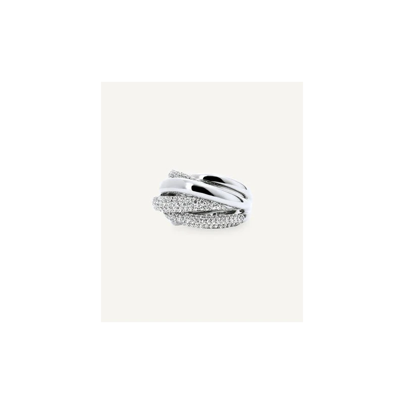 Anillo Vidal&Vidal Luire Tiras Baño Plata y Circonitas X281321214
