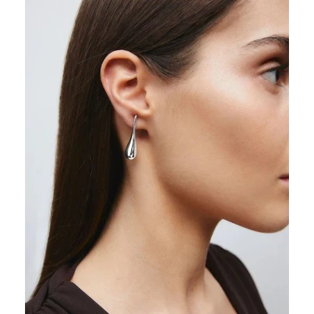 Pendientes Vidal&Vidal Drop Largos Baño Plata X28238