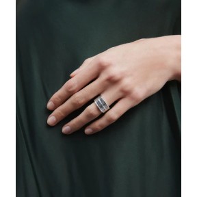 Anillo Vidal& Vidal Horizonte Dual Baño Plata X284441214 2