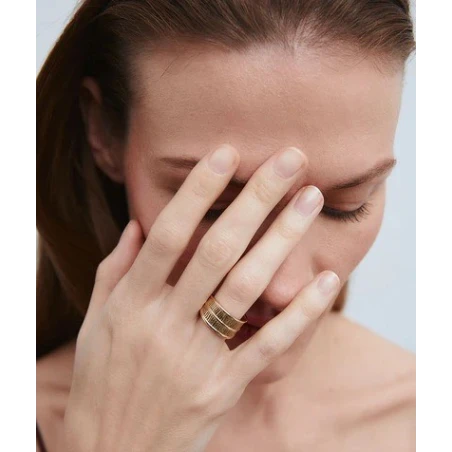Anillo Vidal& Vidal Horizonte Dual Baño Oro X484531214